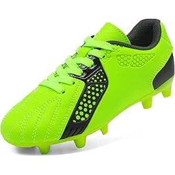 Boys Hz19006k Soccer Football Cleats Shoes Neon Green Black Size 11 M US Little Kid