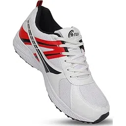 Cruze Cricket Shoes/Rubber Studs Spikes Sports for Men Boys Unisex Kids|Lightweight and Durable | Stylish Sports Shoes | (Yellow/Red/Orangr/Green)