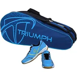 Badminton Shoe Smash Sky Size-6 with Triumph Badminton Bag 303 Navy/Sky