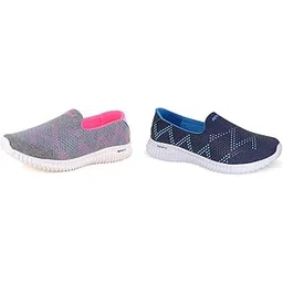 Womens SL 123 | Enhanced Durability & Soft Cushion | Grey, Blue Running Shoe - 7 UK