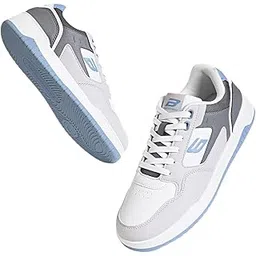 Men's Casual Sneakers | PU Upper Lace-Up Shoes with Durable PVC Sole | Lightweight & Stylish Everyday Wear Shoes for Men
