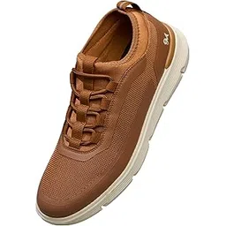 Mid-Top Sneakers for Men| Lightweight Mesh Upper, Cushioned EVA Sole & Moulded High-Grip Outsole | Stylish Lace-Up Mid-Top Shoes for Walking, Travel & Everyday Comfort