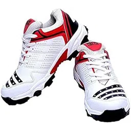 FIRE Fly All Rounder Cricket Shoes Men's Cricket Shoe Men Sport Shoe (Red Blue)
