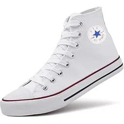 Classic High-Top Canvas Sneakers, Lace-up Design with Rubber Sole, Shoes for Men & Women (Unisex)