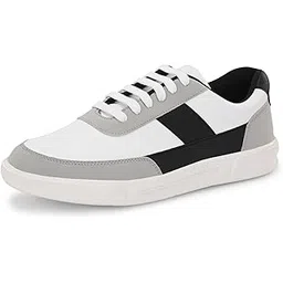 Men's Casual Shoes Fashion Lace Up Non-Slip Flats Trendy Stylish All Day Comfortable Lightweight Sneakers with Extra Comfort on Heel (3211)