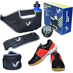 Gowin Badminton Shoe Power Black/Red Size-4 with Verified Walking Set