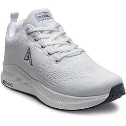 ATG-496 Ultra Comfort Breathable Cushioned Sports Lace-Up Running Shoes for Men (White,8)