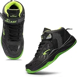 Basket Ball Shoes for Men with Natural Rubber Sole- Basketball All Court High Top Velcro Shoes for Boys & Men