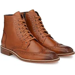 Men's Tan Brogue Boots 63490