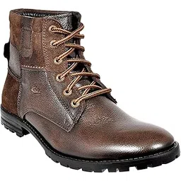 Genuine Premium Leather Luxury Memory Foam High-Top Ankle Boots Shoes For Men(822|Brown|Size-6,7,8,9,10)