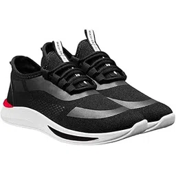 Sneakers Casual Shoes for Men & Boys- Black, UK 10