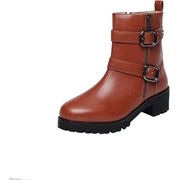 Stylish and Trendy Comfortable and Lightweight Vegan Fashionable Casual Block Boots For Women and Girls