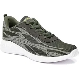 Men's Dual Tone Knitted Walking Shoes - Superior Cushioning, Bouncy EVA Outsole, Breathable Mesh, Lightweight, Shock-Absorption Technology, Sports Footwear