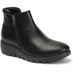 Women's Fashionable Zip Boots Colour-Black, Size-UK 4