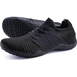 Men's Trail Running Shoes Minimalist Barefoot 5 Five Fingers Wide Width Size 9-9.5 Toe Box Gym Workout Fitness Low Zero Drop Male Lightweight Minimus Tennis Flat Comfort Black 42