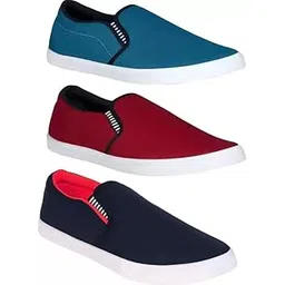 Combo Pack of 3 Casual Shoes Slip On Sneakers for Men
