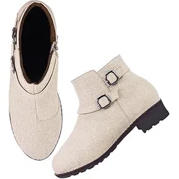 Ankle Length Boots Classic Design Alluring Boots for Womens & Girls Nude