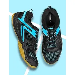 CS-2060 Court Shoes for Men's (Black-AsterBlue)