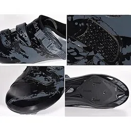 URBAN STORE Men Road Cycling Shoes Bike Bicycle Biking Shoe Sneaker Wide Feet Gray 41