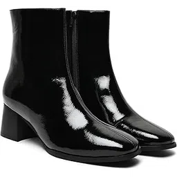 Slays Gloss OG Ankle Boots for Women | Extra Cushion Comfort, Skin-Friendly & Zipper | Trendy, Stylish & Perfect for Winter or Holiday Outings