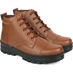 PREMIUM RANGE MEN'S DMS BOOT|LEATHER UPPER, PU SOLE|DURABLE & COMFORTABLE -POLICE WARDI BOOT