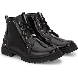 Royal SOVEREIGN Patent Leather ll Casual ll Latest Patent Leather Boots for Men