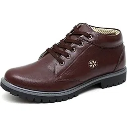 Leather Lace Up High Ankle Boots for Men