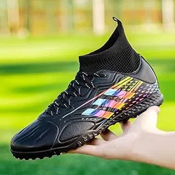 Men's Football Futsal Soccer Shoes for Indoor & Outdoor Fields - Durable Cleated Sneakers for Enhanced Performance