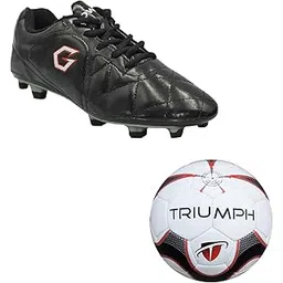 Football Pu M-90 With Gowin Football Shoe Mercury Black Size-5