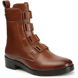 Women's Classic Ziper Block Heel Ankle height Boots for Casual and Party use