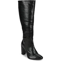 Women's ST-1178 Black PU Boots