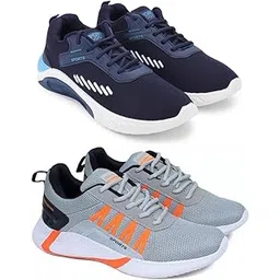 Exclusive Range of Trendy Sports Running Shoes for Men – Comfortable Design (Pack of 2) Multi