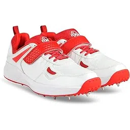 RXN Victor Bowling Metal Spike Cricket Shoes for Men & Women | Cricket Spike Shoes with Phylon Sole, TPU Outsole & Synthetic Leather Upper Comes with Extra Nails & Keys to Tighten