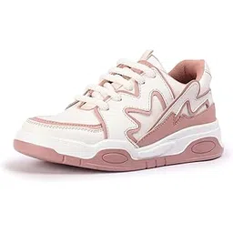 Casual Sneaker Shoes with Ultra Soft Cushion Lightweight Lace-Up Shoes for Women's & Girl's