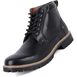 Chukka Boots Men| Handcrafted PU Leather | High Ankle Boot| Comfortable Formal Office & Business Wear Shoes | Dual Tone Patina Finish | Hiking and Biker Boot (LSRGBT-WBTN)