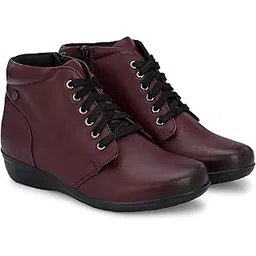 Flat lace up Ankle Boots with Cushioned Collar 62151