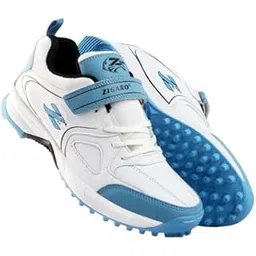 ZIGARO Z-2-068 Sky Blue Men's Rubber Sole Cricket Shoes - Dynamic Grip & Comfort