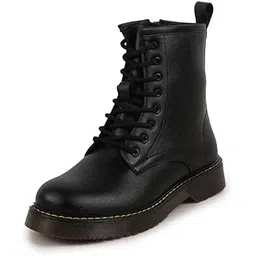 Women's Classic High Ankle 8-Eye Lace Up Casual Long Boots For Travelling|Trekking