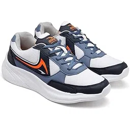 Men's White Casual Sneaker Shoes with Synthetic Upper Lightweight Comfortable Mid Top Sneaker Shoes for Men's & Boy's TERMINATOR-06