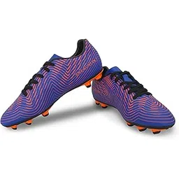 Nivia Encounter 7 Football Shoes for Men, Blue, Orange, 8