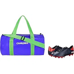 Sports Bag Adena Blue with Gowin Football Shoe Ace Navy Red Size-8