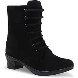 The All Way Classy Women's Mid-Calf Boots with Block Heels for the Office, Winter Events, and Any Occasion