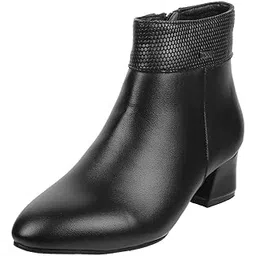 Women's Faux Leather Heeled Fashion Chelsea Ankle Boots