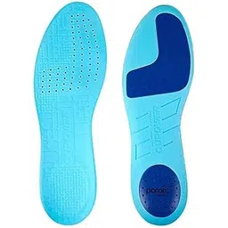 Oupower Soccer Shoes Insoles Shock Absorption Arch Supports Anti-Slip Breathable Soccer Cleats Insoles for Men Women and Kids, Blue, US7.5-8