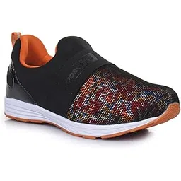 Force 10 Walking Shoe(From Martie-5N_Black Women Non Lacing)