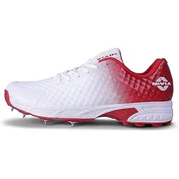 Crick-1000 Cricket Shoes for Men| Mesh & TPU Upper| Cushioned Molded PU Insole| Durable Phylon & Rubber Outsole with Front Metal Spikes | High-Performance Cricket, Batting & Sports Footwear