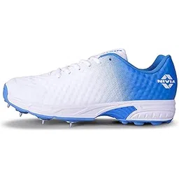 Crick-1000 Cricket Shoes for Men| Mesh & TPU Upper| Cushioned Molded PU Insole| Durable Phylon & Rubber Outsole with Front Metal Spikes | High-Performance Cricket, Batting & Sports Footwear