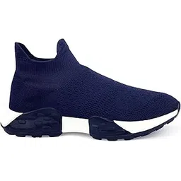 Men's Knitted Material Casual Sports Pull-On Light Weight Walking Shoes.