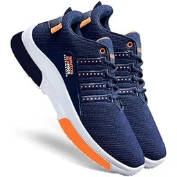 2021D1 Men's Blue/Orange PVC with Mesh Casual Shoes ForCasual, and Regular Shoe