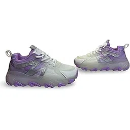Chunky Platform Sneakers with Glitter Accents, Rugged Outsole for Womens